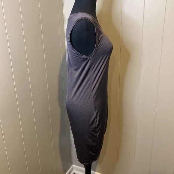 Athleta Small Sleeveless Mini Dress Ruching Stretchy Drawstring Tie - Picture 4 of 7